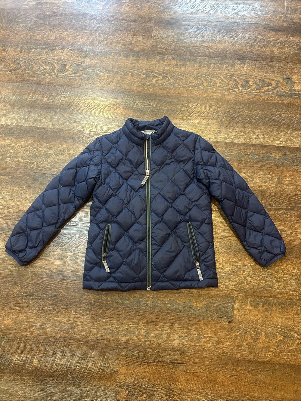Hanna Andersson Down Feather Navy Quilted Puffer Jacket